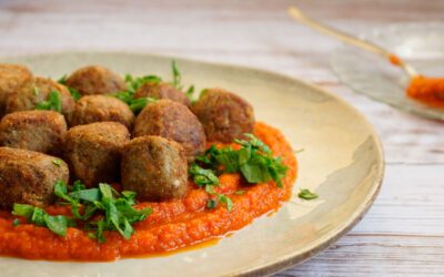 Albóndigas veganas con salsa de tomate