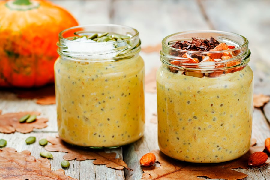 overnight oats con calabaza