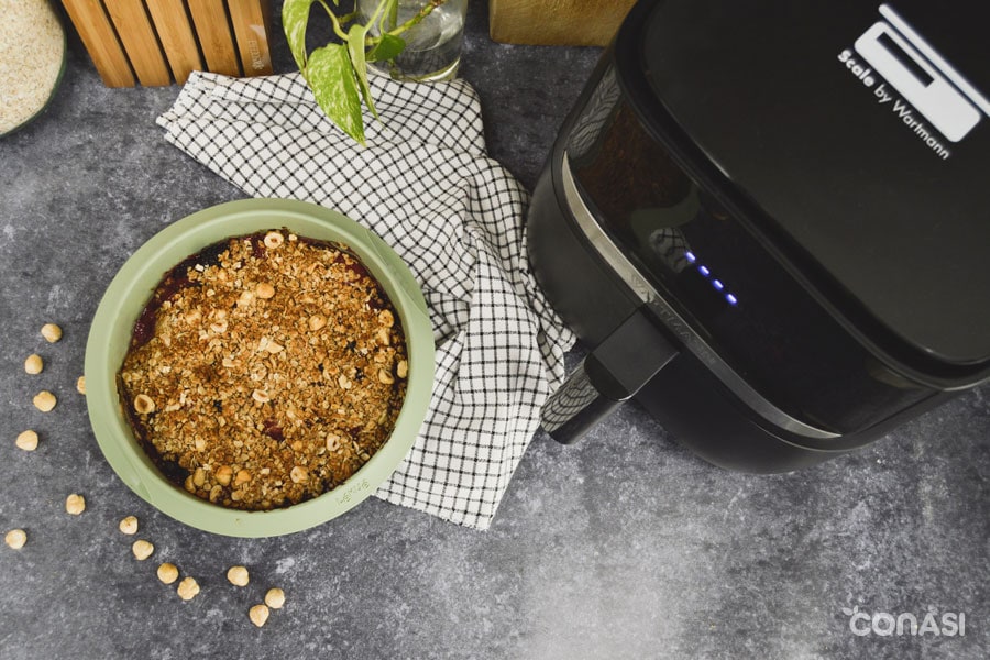 crumble de frutos rojos preparado en freidora de aire crumble de frutos rojos preparado en freidora de aire
