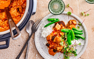 Curry de berenjenas con olla multifunción