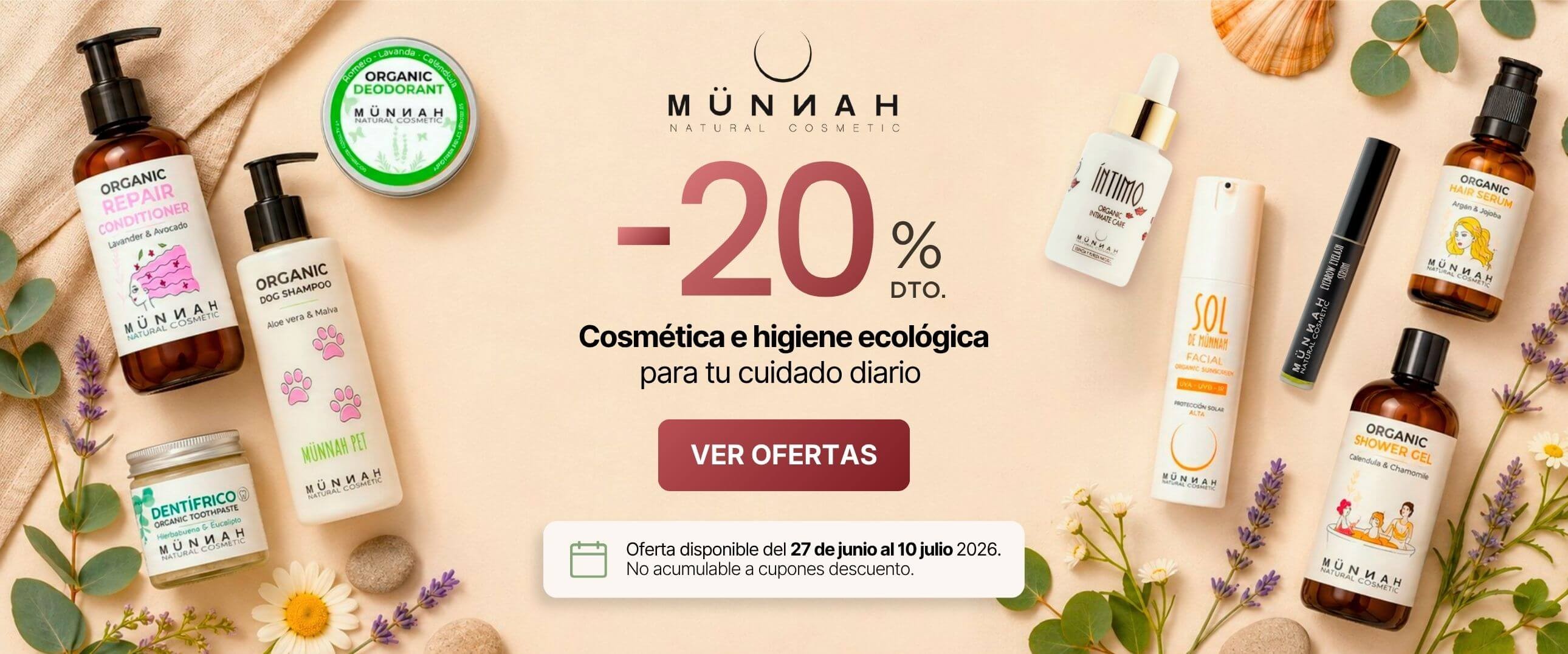 ofertas cosmetica ecologica munnah