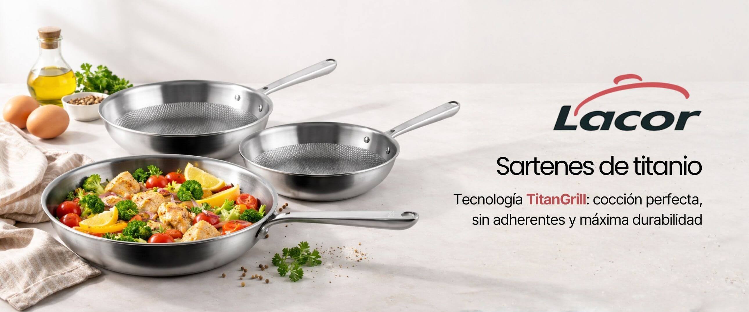lacor sartenes titanio